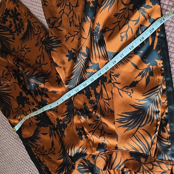 Future Collective Kahlana Barfield Brown Floral Black & Orange Women's Shorts - Picture 8 of 13